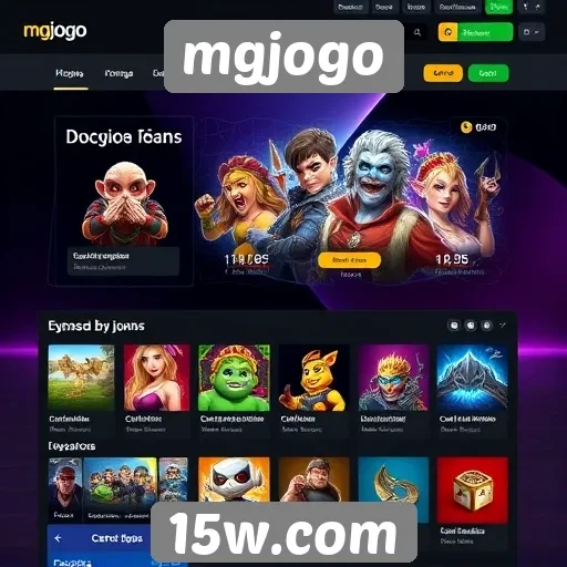 Mudanças na interface do usuário do site mgjogo